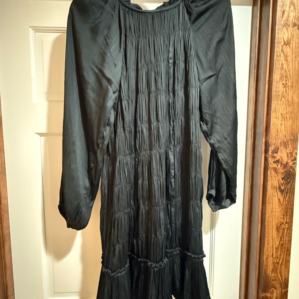 Anthropologie Black Long Sleeve Dress